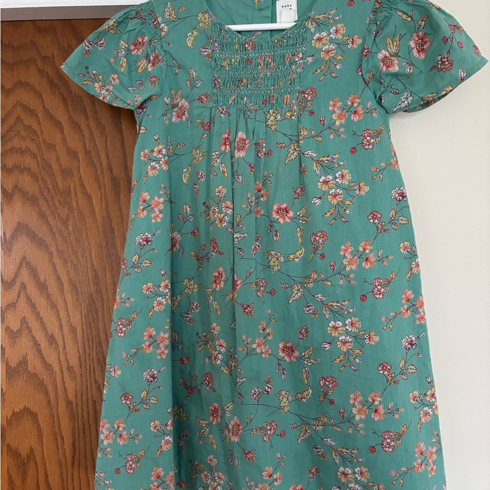 Floral Green Kids Dress